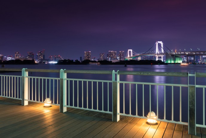 お台場デートの夜景